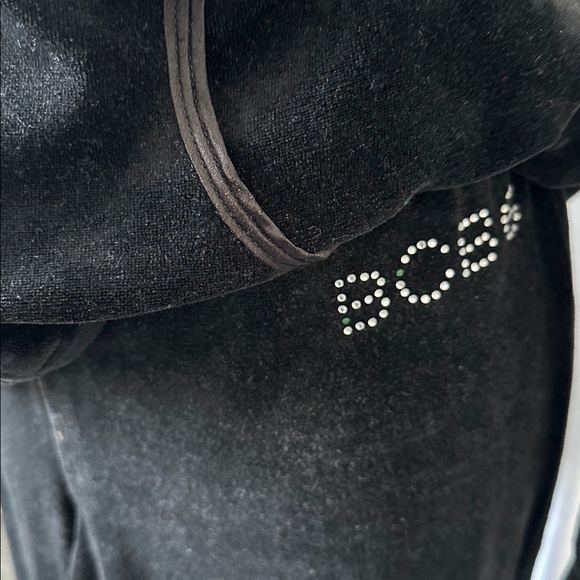 BCBG Velour Athleisure Suit 2pc Set Sz XL/Black - Picture 6 of 16